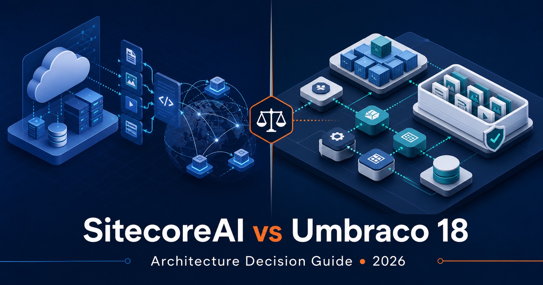 SitecoreAI and Umbraco 18 architecture decision guide